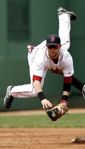 Pedroia is solid with the glove, as well as the bat